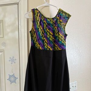 Multicolor Patterned Women's Dress